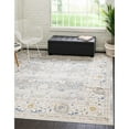 thumbnail image 2 of Unique Loom Whitney Vintage Border Rug 8' x 8' Square Cloud Gray/Ivory, 2 of 2