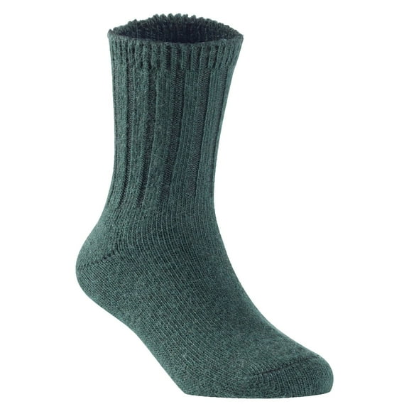 2 Pairs Children's Durable, Stretchable, Thick & Warm Wool Crew Socks. Perfect as Winter Snow Sock and All Seasons FS01 Size 4Y-6Y(Green)