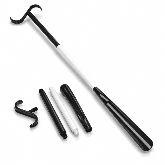 33" Long Dressing Stick with Shoe Horn with Sock Removal Tool,Adjustable Extended Dressing Aids for Shoes,Socks,Shirts and Pants