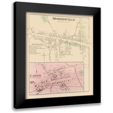 Whitman 12x14 Black Modern Framed Museum Art Print Titled - Morrisville New York Landowner - Whitman 1875