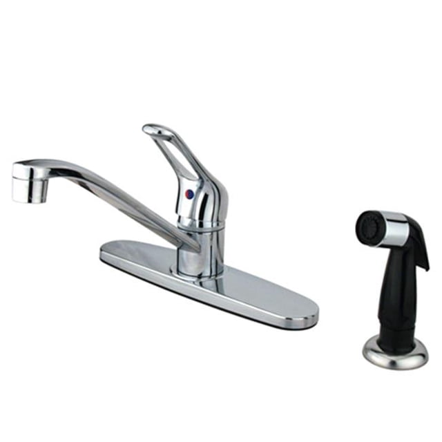 Robinet de Cuisine à Poignée Unique avec Pulvérisateur Latéral - Finition Chrome Poli
