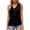 Black, variant on ChoXxx Women's Fashion V Neck Sleeveless Shirt Vest Dark Green M