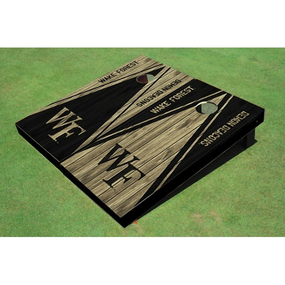 Wake Forest University Alternating Wood Look Triangle Cornhole Boards