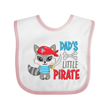 

Inktastic Dad s Little Pirate Cute Raccoon with Sword Gift Baby Boy or Baby Girl Bib