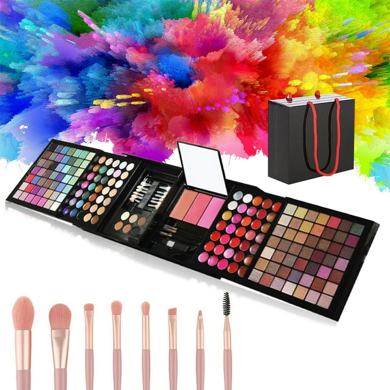 Cosprof 177 Colors Makeup Cosmetic Shimmer Matte Naked Pigment Eyeshadow Palette Sombras 8 Pcs Mini Makeup Brush Set Blush Lip Gloss Eyebrow Powder