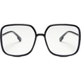 thumbnail image 2 of Woman's New Retro Blue Light Blocking Glasses Big frame Nerd Eyeglasses Frame Anti Blue Ray Computer Game Glasses Black, 2 of 14