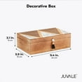 Small Wooden Decorative Box with Hinged Lid and Tassel for Jewelry