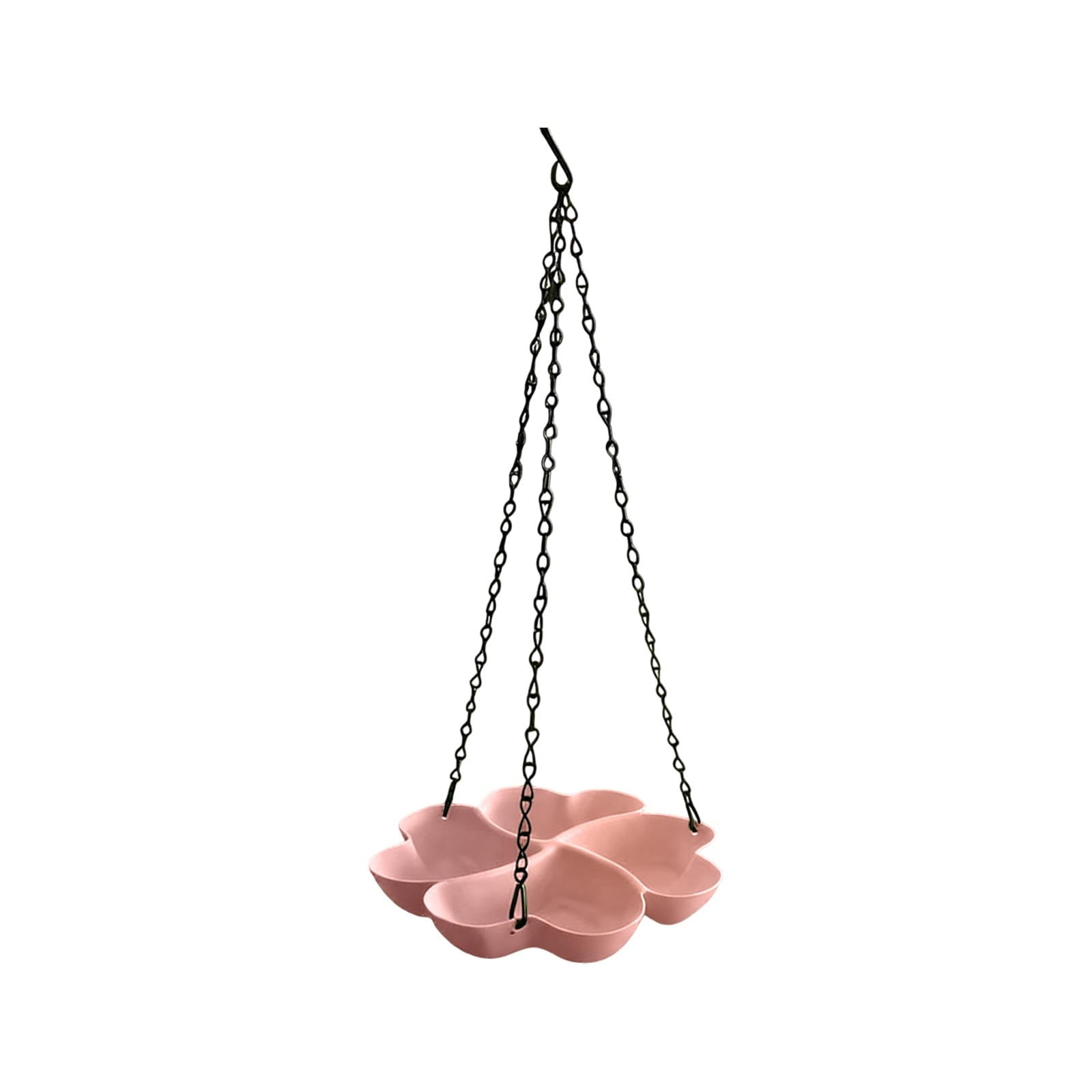SLYNSHome Bird Feeder for Outdoors Hanging,Plastic Wild Bird Feeder Tray Pink Durable Bird Feeding Tray