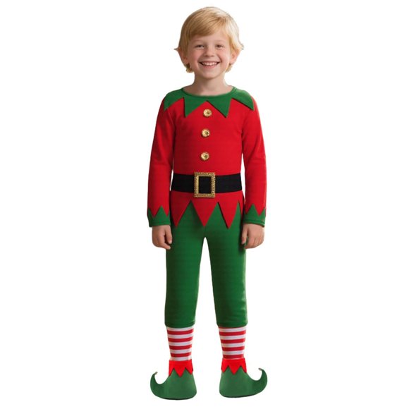 Festive Family Matching For Boys Green Performance Outfit Stage Play Party Wear Baby Suit Baby Boy Long Sleeve Romper Size 16 Girls Outfit Set Boys Size 4 Sweater Toddler Pants Boy Weste Red 7-8 Years