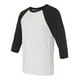 thumbnail image 1 of Raglán de béisbol de manga de tres cuartos Unisex - carbón vegetal / uncicionable - X-Large Bella Camiseta de manga corta, 1 of 1