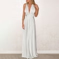 thumbnail image 5 of NXMZXB Dresses for Bridesmaids,Wedding Guest Dresses for Women,Plus Size Wrap Dress Long Maxi Convertible Multiway Dress White M, 5 of 9