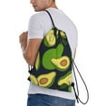 thumbnail image 3 of Easygdp Fresh Avocado Drawstring Backpack, Beach Sackpack, Travel Sackpack Lightweight for Sports, Gym, Travel, Swimming - Small, 3 of 9