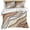 Brown, variant on 3 Piece Green Brown Ombre Duvet Cover Set Queen Size,Microfiber Comforter/Quilt Cover with Corner Ties and 2 Pillowcases,Modern Geometric Abstract Aesthetic Cream Soft Bedding with Zipper Closure