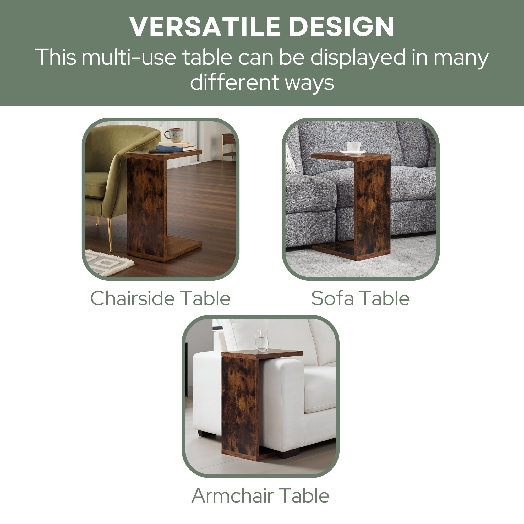 Convenience Concepts Northfield Admiral C End Table, Barnwood