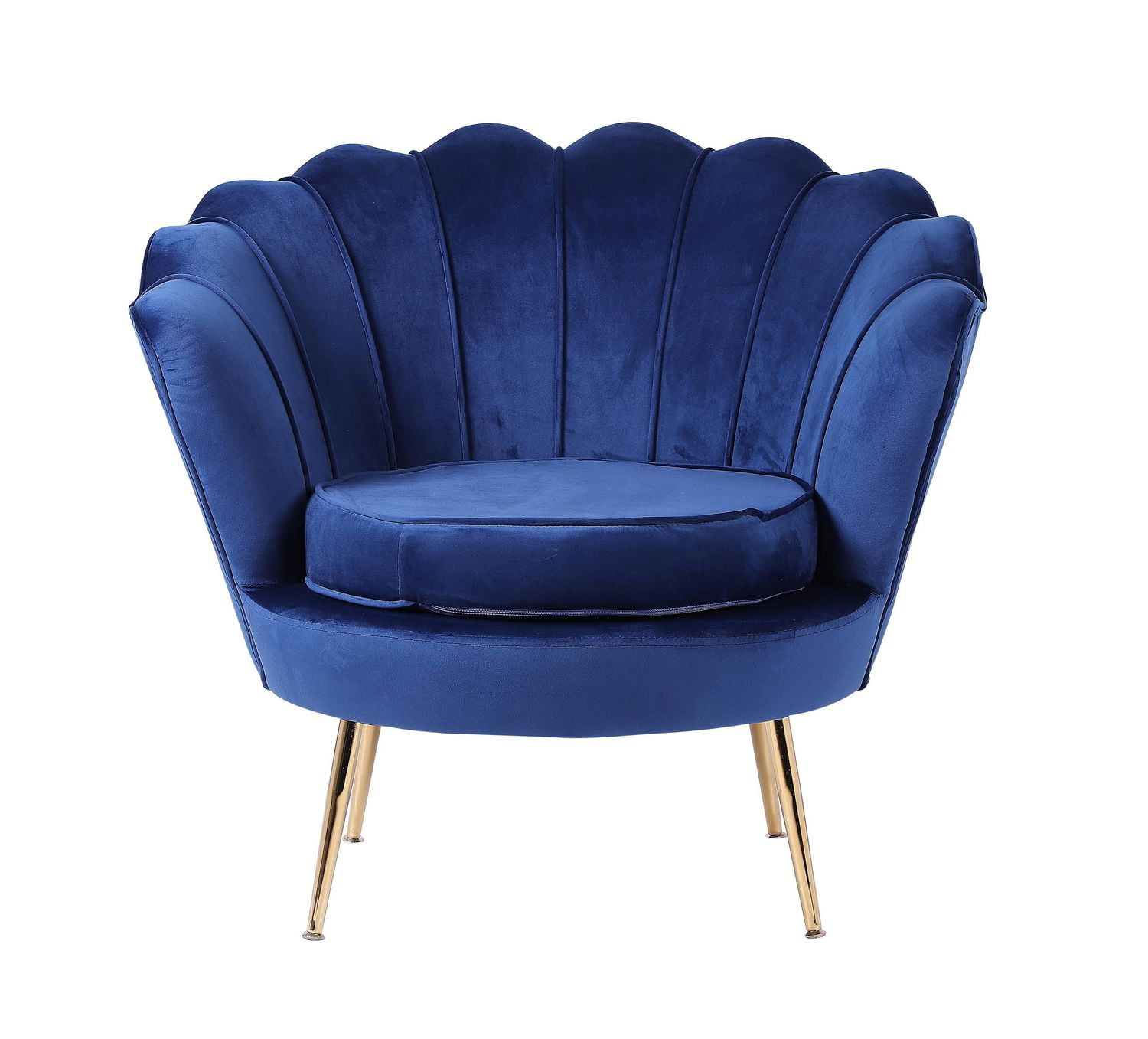Plata Import Green velvet lounge chair with Gold legs