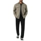 thumbnail image 2 of Chaqueta de trabajo INSPIRE CHIC para hombre, camisa de botón de manga larga, chaqueta de color sólido, XL, gris caqui, 2 of 6