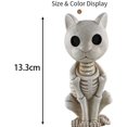 thumbnail image 2 of Estatua de esqueleto de vaca para Halloween, vaca, caballo, gato, rana, animales de esqueleto realistas, decoraciones de Halloween para el patio, esqueleto espeluznante, esqueleto de animal de vaca pa, 2 of 8