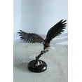 thumbnail image 5 of Nifao Bronze Eagle Statue on Marble Base Soaring Bird Sculpture – Bronze Statue on Marble Base, Home Decor, 8"L x 5"W x 10"H, 5 of 12
