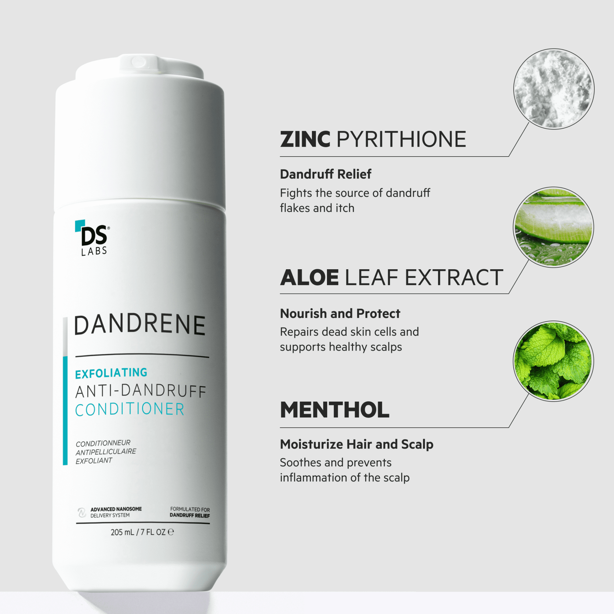 Dandrene Exfoliating Anti-Dandruff Conditioner - 205ml (7 Fl Oz)