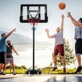 thumbnail image 6 of Demifill 4.25-10 Feet Adjustable Basketball Hoop System, Basketball Hoop with 44 Inch Backboard, Portable Basketball Goal with 2 Wheels for Outdoor, Black, 6 of 10
