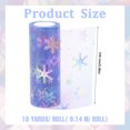 thumbnail image 2 of 6 Inch Purple Snowflake Print Sheer Mesh Ribbon Wide Glitter Gradient Metallic Sparkling Netting Tulle Fabric Roll Bulk, 2 of 5
