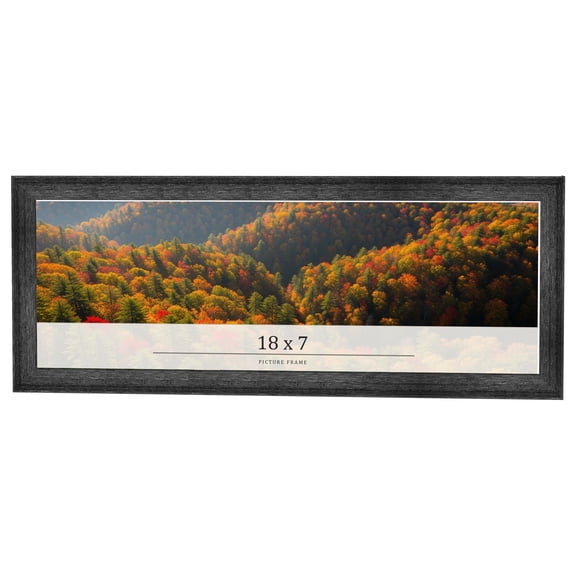 18x7 Frame Black Real Wood Picture Frame Width 1.5 inches | Interior Frame Depth 0.5 inches | Barn