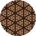 thumbnail image 1 of Ahgly Tapis d'Intérieur Lavable en Machine Carré Transitionnel Noir Brun, 3 Pieds Carré, 1 of 7