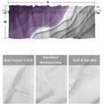 thumbnail image 5 of Purple Grey White Wave Valance for Kitchen Windows, Abstract Geometric Rod Pocket Valances Short Curtains, Modern Ripple Stripe Curtain Valance for Bedroom Bathroom 1 Panel 54x18in, 5 of 8