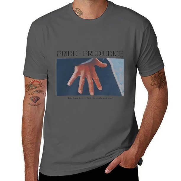 Camiseta personalizada de verano para hombre con escena de Orgullo y Prejuicio con manos flexibles