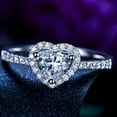 thumbnail image 3 of 2 Carat Heart Shaped Cubic Zircon Simulated Diamond Solitaire Style Wedding Enagement Anniversary Ring, 3 of 3