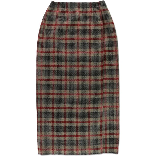 Talbots Falda larga cruzada de tartán para mujer, Marrón, 4 Talbots Envolver