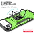 thumbnail image 4 of Hotpom for iPhone Air Case Dual Layer Rugged Shockproof Protection with 360° Rotating Stand and Car Mount Capability, Mobile Security Travel Accessory, Green, 4 of 7
