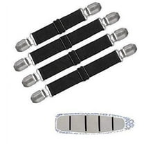 Ironing Board Cover Clips, Adjustable Ironing Board Pad Braces Fasteners Mini Suspenders - Keep Cover Flat and Secure Tention Clips