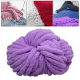 thumbnail image 1 of Hilo grueso de chenilla, súper manta gruesa, , lavable, acrílico, hilo grande, DIY para cojín de manta de punto de brazo, 0.55LBS violeta claro perfecl Hilo de chenilla grueso, 1 of 8