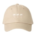 thumbnail image 3 of HuangHuanChen Unisex Baseball Hat for Women Men Daily Wear Three Coconut Trees Printed Low-Profile Washed Cotton Cap Soft Adjustable Sun Hats Baseball Caps Unisex Outdoor Khaki One Size, 3 of 4