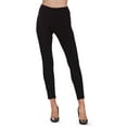 thumbnail image 2 of MeMoi Quilted Patch Cotton Blend Mid Rise Fashion Leggings - Womens - Female (M-L, Black), 2 of 3