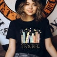 thumbnail image 4 of Teacher Books and Flowers Shirt | Inspirational Educator Tee , White, Size M, 4 of 6