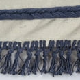 thumbnail image 4 of Blue Braided Stripe Macrame Fringe Lumbar Pillow, 4 of 6
