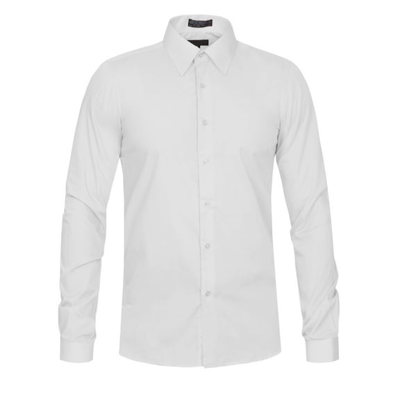 J. METHOD Men's Classic Slim Fit Button Down Long Sleeve Solid Color Dress Shirts S-2XL [NEMT104]