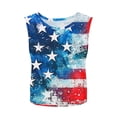 thumbnail image 5 of Mifsaly Womens Sleeveless Workout Tops American Flag Patriotic Tank Top Side Cutout Summer Muscle Shirt 4Th Of July Independence Day Athletic Outfits M, 5 of 8