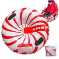 thumbnail image 2 of WJCA Large 33.5-Inch Inflatable Snow Tube for Adults, Heavy-Duty Sledding Design with Secure Handles, for Winter Hill Adventures, 2 of 7