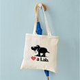 thumbnail image 4 of CafePress - Love A Lab (Black) Tote Bag - Unisex Canvas Tote Bag, Beige, 1-Piece, 4 of 6