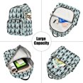 thumbnail image 5 of FORMRS Mini Backpack Purse for Women Quilted Travel Daypack Casual Shoulder Bag, Green Penguins Pattern, 5 of 7