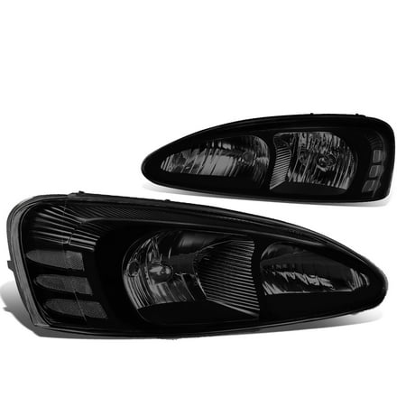 Corner Lights Lens - For 04-08 Pontiac Grand Prix Pair of Headlight Lamp ( Smoked Lens / Clear Corner ) 7th gen FT1 GT2 GTP