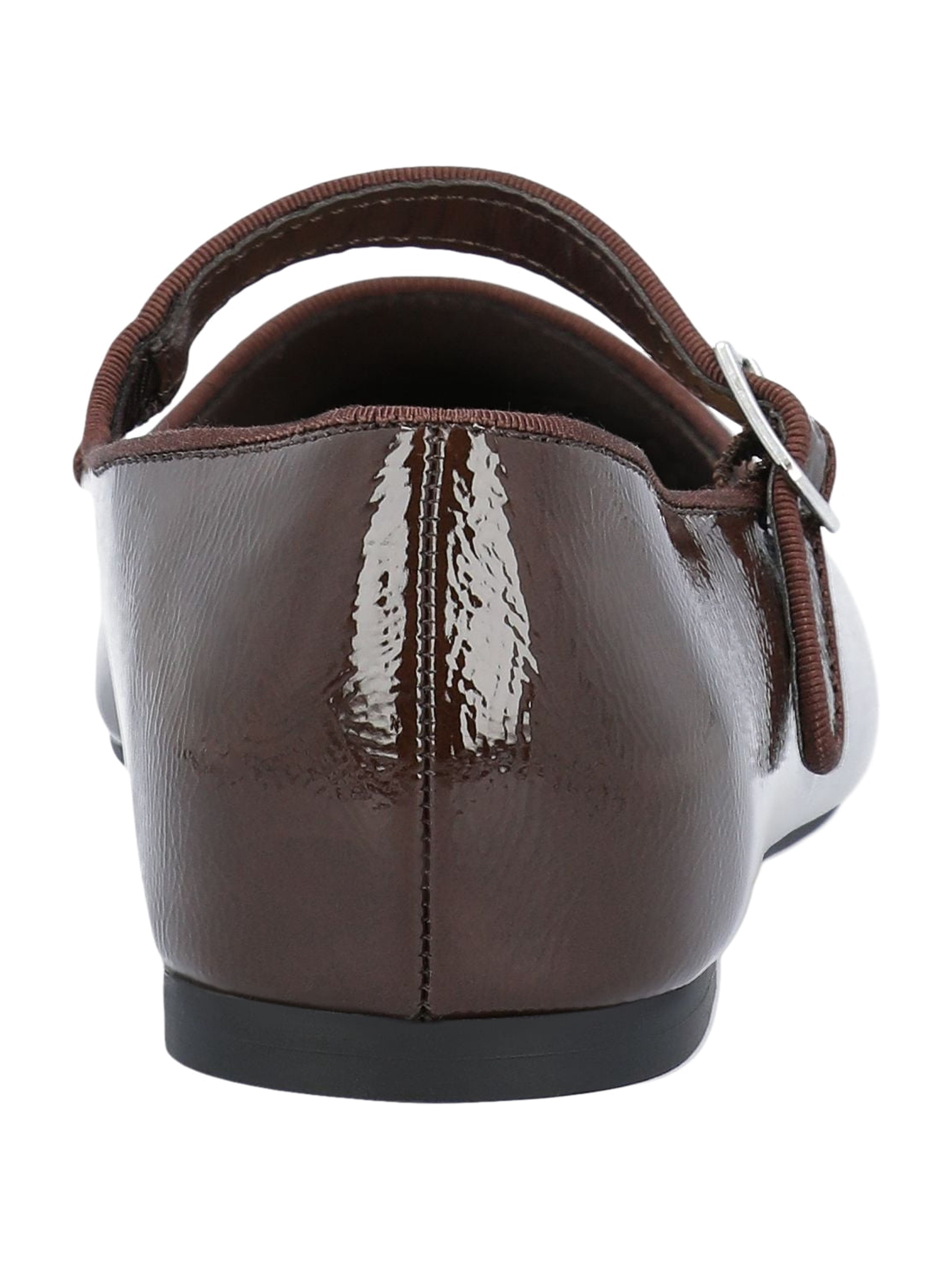 Time and Tru Women's Faux Leather Mary Jane Flats, Wide Width Available