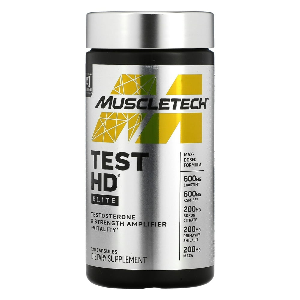 Muscletech Test HD, Elite, 120 Capsules - Walmart.com - Walmart.com