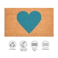 thumbnail image 6 of Calloway Mills Turquoise Heart Doormat, 36" x 72", 6 of 8