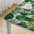 thumbnail image 4 of Nawypu Elastic Edge Square Fitted Tablecloth, Tropical Palm Leaf Washable Spill Proof Polyester Table Cloth, Great for Outdoor Home Kitchen/Parties/Holiday Dinner, Multiple sizes available, 4 of 7
