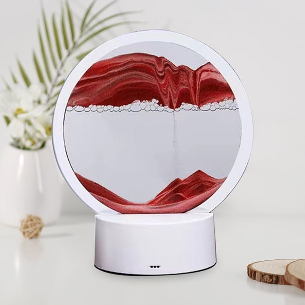 Lámpara Led De Paisaje De Arena Luz de arena que fluye 3D, carga USB, lámparas de arena movediza para mesita de noche, decoración del hogar de oficina RGB