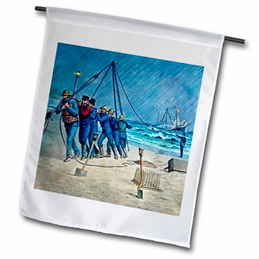 Vintage United States Coast Guard Rescue 12 x 18 inch Garden Flag fl-8484-1